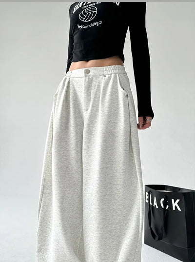 Wide Leg Pants Women's Autumn and Winter New Loose Sports Casual Pants