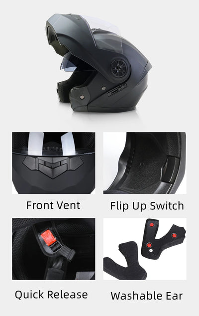 Personalised Dual Lens Flip Up Helmets Motocross Racing Modular Cascos Para Moto Men Women Fashion Full Face Motorcycle Helmet