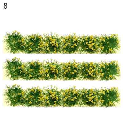 DIY Miniature Garden Decor Durable Static Scenery Model Layout Sand Table Flower Cluster Landscape Wargame Grass Tufts Building