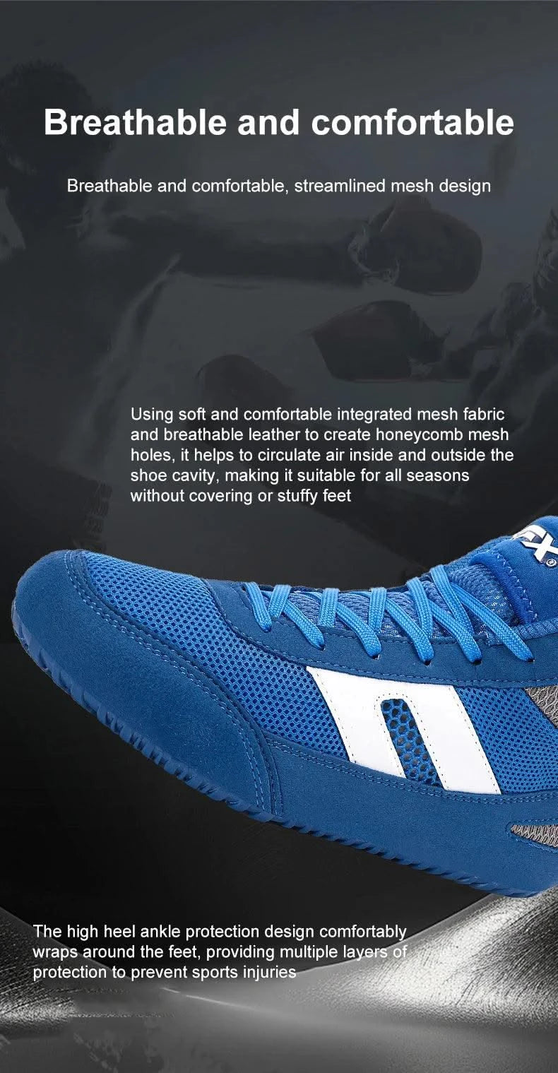 New Wrestling Shoe Fighting Boxing Wrestling Rubber Outsole Breathable Wear-resistant Shoes for Child Women Men Size 29-44