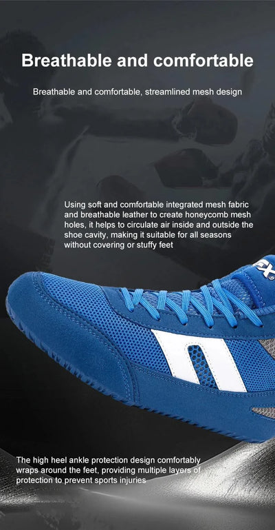 New Wrestling Shoe Fighting Boxing Wrestling Rubber Outsole Breathable Wear-resistant Shoes for Child Women Men Size 29-44