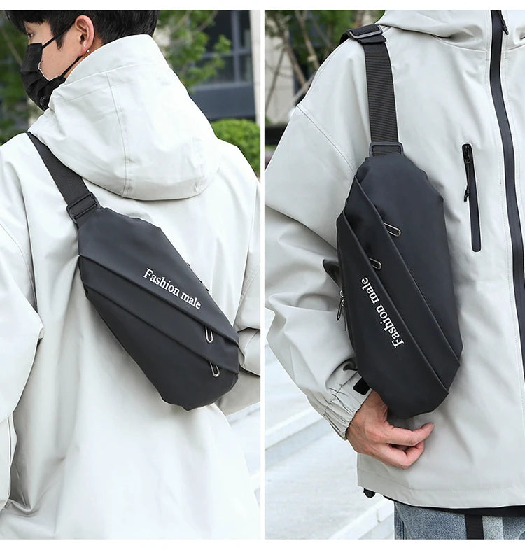 Men’s Fashion Crossbody Casual Bags Unisex Fashion Shoulder Bag Adjustable Strap Durable Daily Use Sling Bag