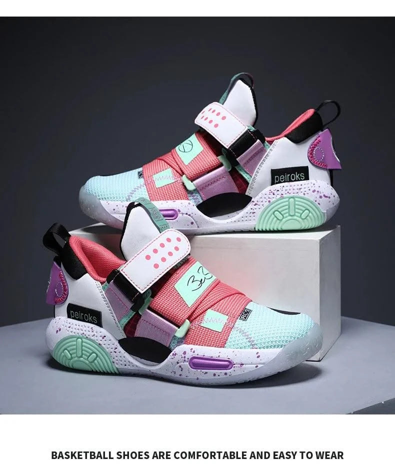 2025 New Children's Basketball Shoes For Boys Girls Non-slip Kids Sport Shoes Lightweight Outdoor Sneakers Trainers Footwear - Elanique