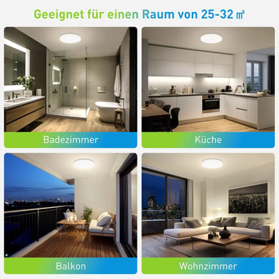 Round LED Ceiling Light Modern Home Decorative Ceiling Lighting Fixture 18/24/36/48W Living Room Bedroom Indoor Kitchen Lighting