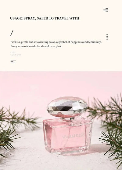 Luxury diamond women's perfume, spray flirting, long-lasting fresh floral and fruity fragrance, romantic and attractive birthday