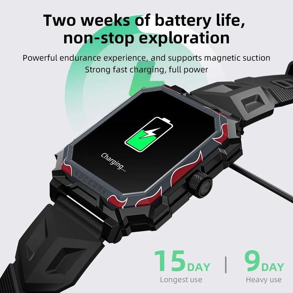 LOKMAT Ocean Max Sport Smart Watch New Flagship Waterproof Fitness Tracker BT Calls Smartwatches Heart Rate Blood Oxygon Monitor