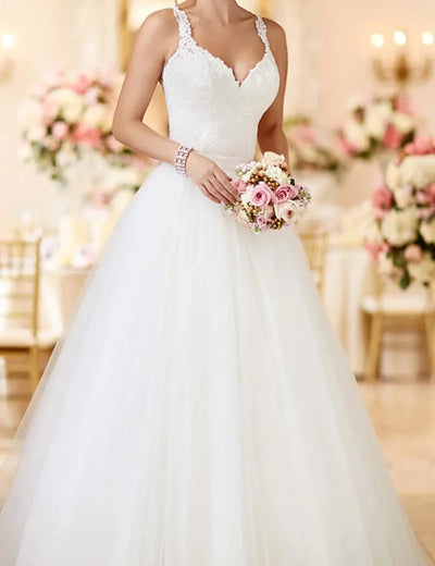 Customized Beach Wedding Dress With Detachable Skirt See Through Back Bridal Gowns Lace Appliques Sleeveless Vestidos De Mariee