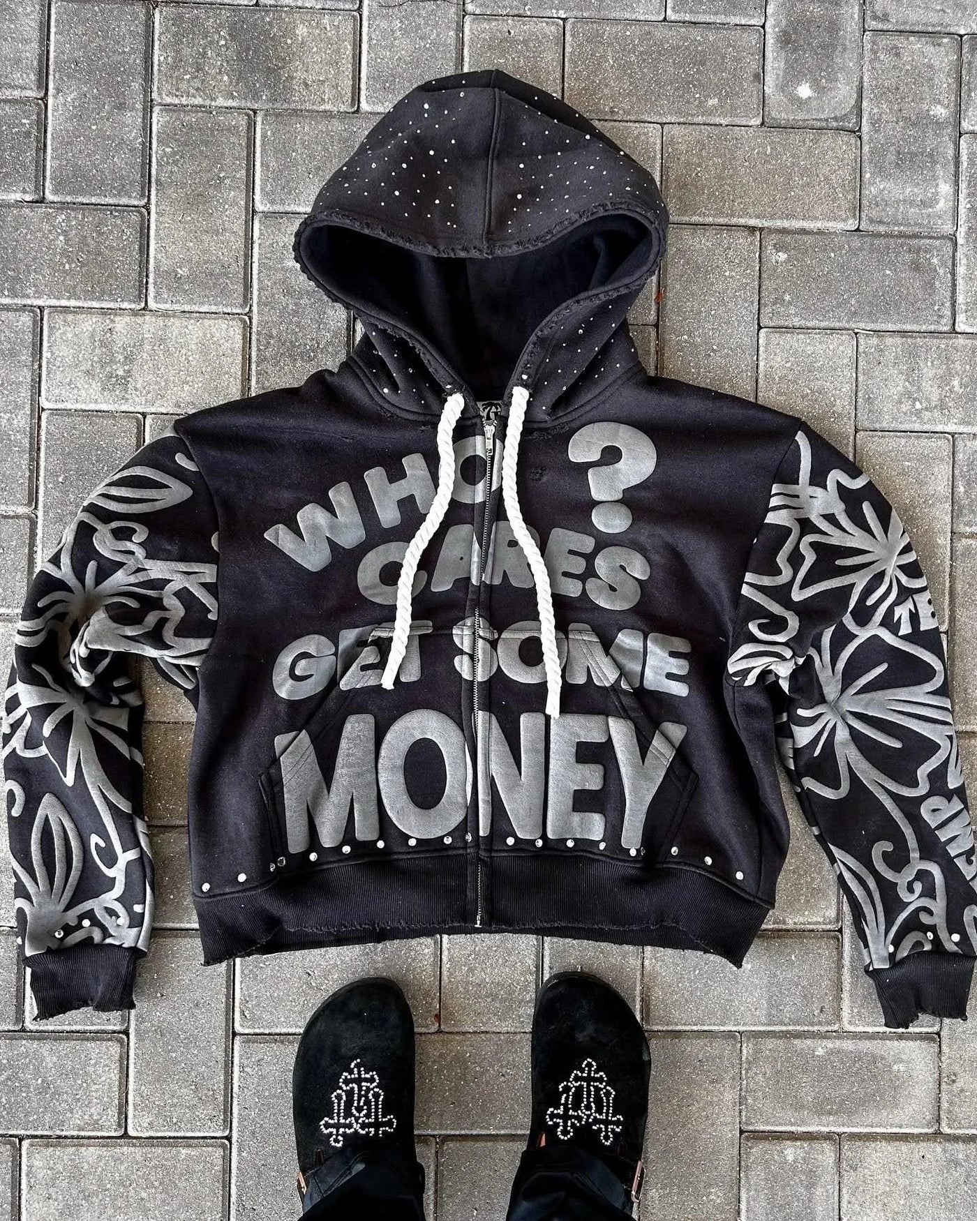 New Zipper Hooded sweatshirt  American Hip Hop Trend Fashion Alphabet Design Retro Hooded Long Sleeve Men Women Street Wear