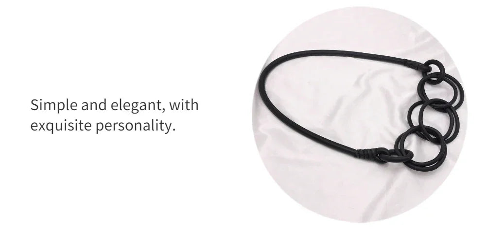BARWODO New Rubber Chain Necklace For Women Simple Handmade Elasticity Jewelry Sweater Chains Party Accessories Luxury Necklaces