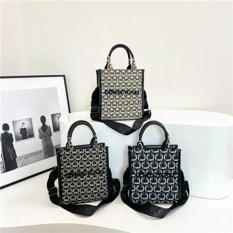 2025 Designer Sheet Music Bag for Women - Colorblock Crossbody Purse, Chic Shoulder & Handheld Tote with Adjustable Strap