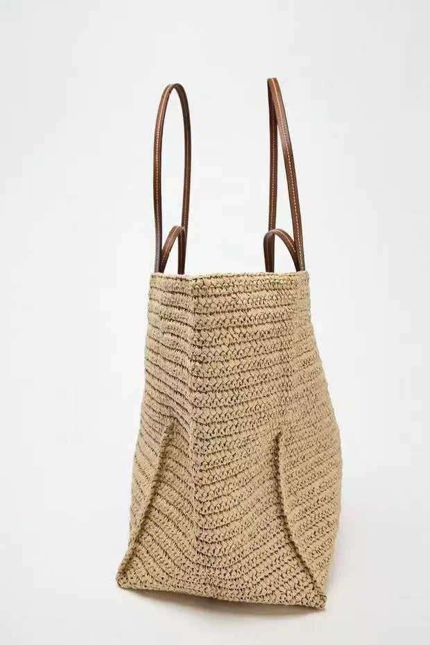 2025 Women Handbags Handmade Woven Summer Beach Bag Big Shopper Purses Large Capacity Straw Tote Bag Designer