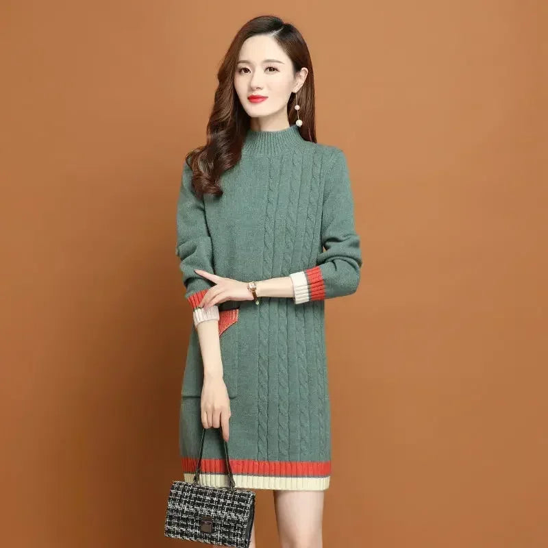 Woman Knitted Dress Bodycon Crochet Dresses for Women Cheap Casual Thic X Elegant Luxury Long Sleeve Aesthetic Sensual Sexy Xxl