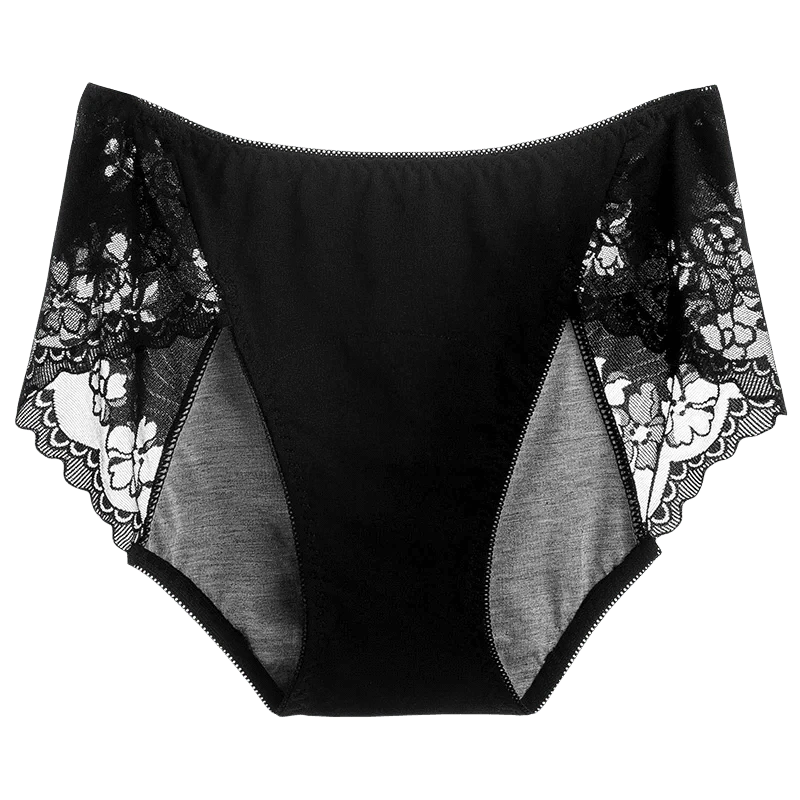 Women's Leak Proof Menstrual Panties lace Breathable SexysWaterproof Mid Waist Physiological Period Seamless  Underwear