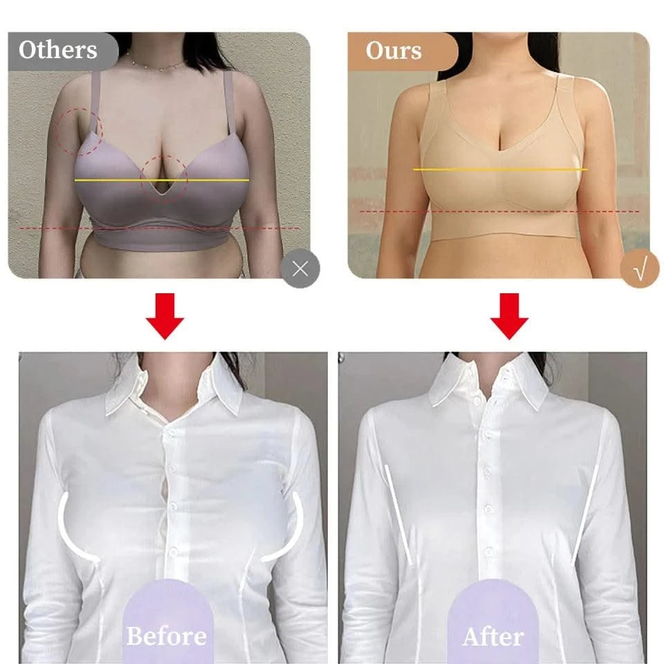 Full Coverage Bras For Women Hide Back Fat T-shirt Bra Plus Size Seamless Daily Underwear Plus Size