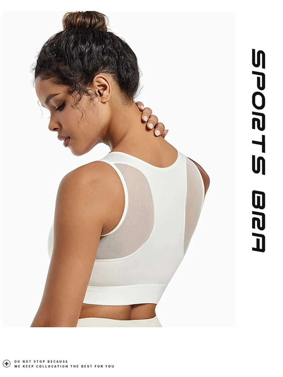 Plus Size Sports Bra for Women High-Strength Shock-Absorbing Gathering Top Running Zipper No Steel Bracket Underwear Yoga Vest