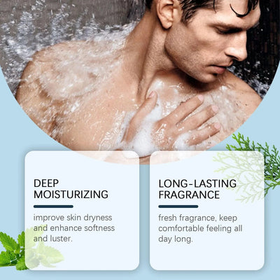 Bath Soap for Men Long Lasting Fragrance Even Skin Tone Oil Control Deep Cleansing Pores Shrinking Eliminate Odor Exfoliate Soap