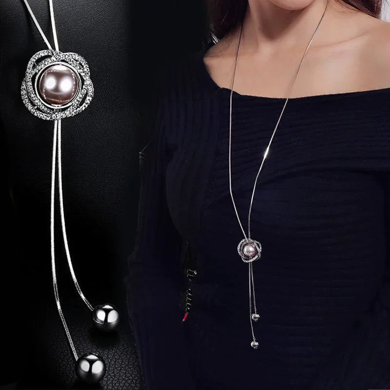 Long Necklaces & Pendants for Women Maxi Collier Femme Geometric Chain Fashion Necklace Statement Colar Accessories Jewelry 2024