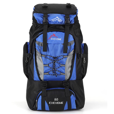 80L Climbing Backpack Large Capacity Trekking Backpack Adjustable Strap Mountain Climbing Rucksack Travel Accessories