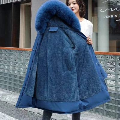 Women's Winter Hodded Fleece Padded Jacket Windbreaker Office Lady In Coats & Jackets Outerwear
