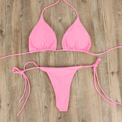 Sexy Bikinis Set Summer Brazilian Swimsuit Women Bra Thong Two Pieces Swimwear Beachwear Bathing Suit Beachwear Swimsuit Women