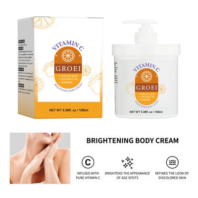 GROEI Brightening & Firming Orange Face Cream - 100ml for Radiant, Youthful Skin Moisturizing Cream