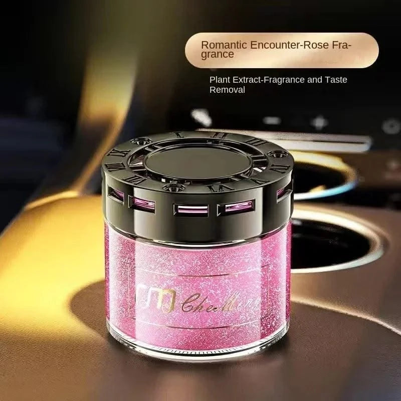 Luxury Car Perfume Solid Balm, Long-Lasting Light Fragrance, Odor Eliminator, Quicksand Design becoming a popular car ornament