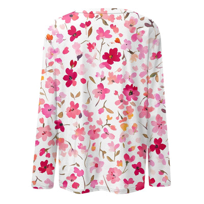 Women'S T-Shirts Fashionable And Casual Women'S Clothing Long-Sleeved Floral Print Round Neck Tops New Styles For Autumn Winter