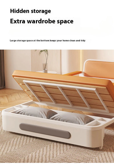 Wide 108cm Single person Bed Apartment Bedroom Living Room Folding 5cm sponge+2cm latex Telescopic Home Sofa Bed Dual-Purpose