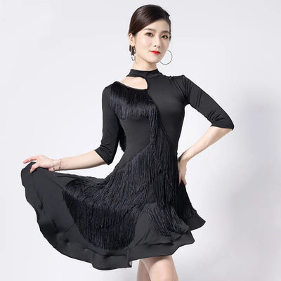 Fashion Latin Dance Wear for Women Latin Dresses Fringes Ballroom Practice Clothes Salsa Samba Dance Costumes