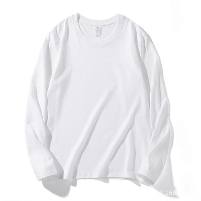 Women T Shirts.100% Cotton Soft.Regular Fit,O-Neck Long Sleeve Tops Tees,Black White