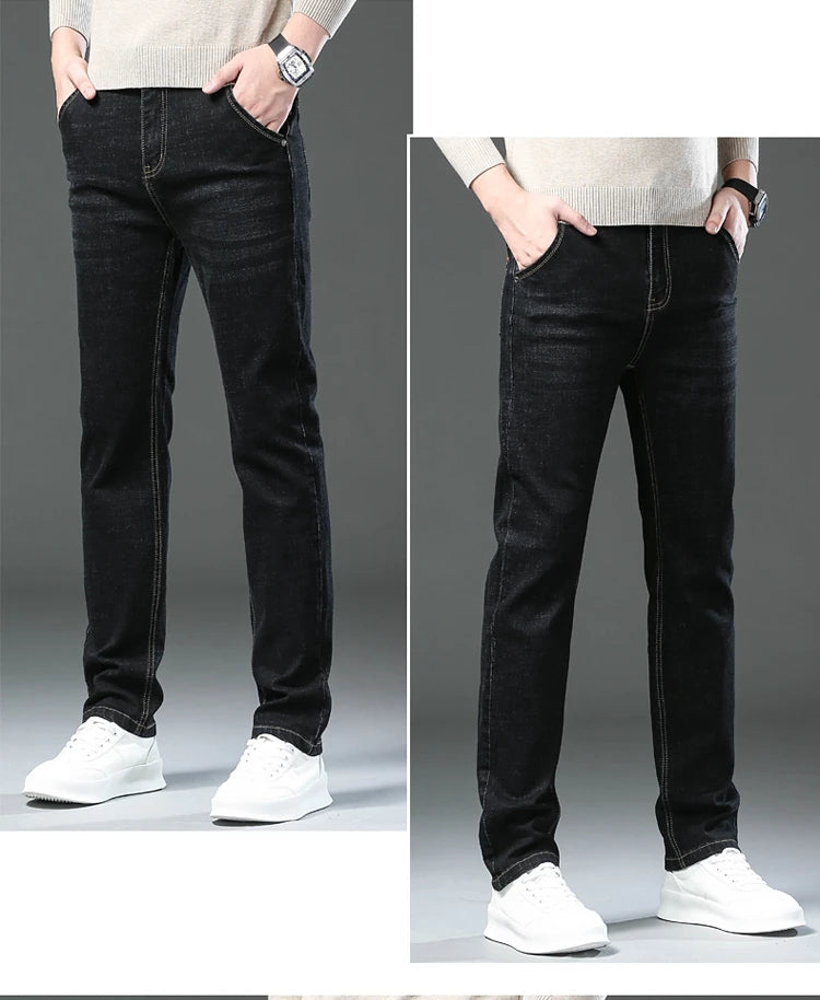 New Men Classic Jeans Jean Homme Pantalones Hombre Men Mannen Soft Black Biker Masculino Denim Overalls Mens Pants Size 30-40