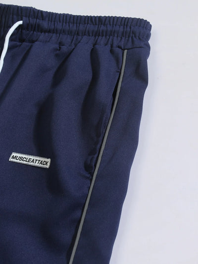 Men's New Woven Trousers High Street Trend Retro Casual Cuff Long Pants