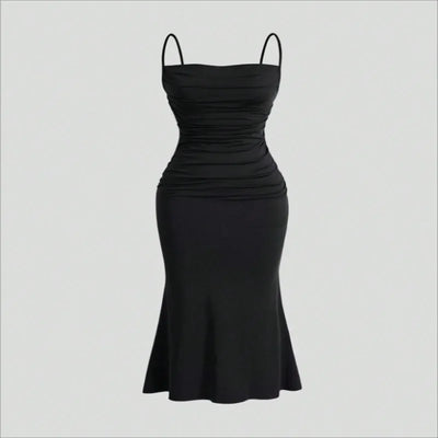 Women's Dress 2025 Spring Summer Elegant Party Fitting Slim Spaghetti Strap Mermaid Hem Maxi Fashion Lady Party Dresses Vestidos