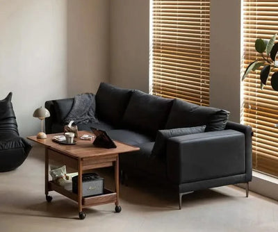 Home Living Room Coffee Table Small Household Solid Wood Sofa Side Storage Cabinet Countertop Foldable Mobile