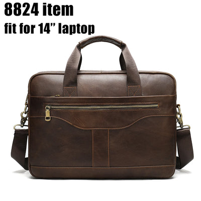 WESTAL Men's Briefcases Men's Bags Genuine Leather Lawyer/Office Bag Laptop Bag Men's Leather Briefcases Bag for Documents