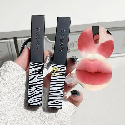 Matte Lipstick Nude Smoked Rose Lip Colour Velvety Lip Tint Solid LipGloss Waterproof Makeup Long Lasting Cosmetic