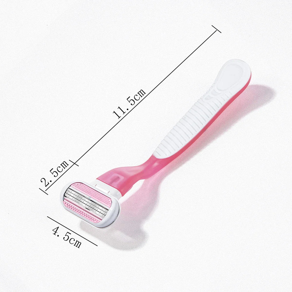 Women's Safety Razor - 1 Handle + 8 Replaceable 3-Layer Stainless Steel Blades, Pink Shaver Head for Smooth Hair Removal