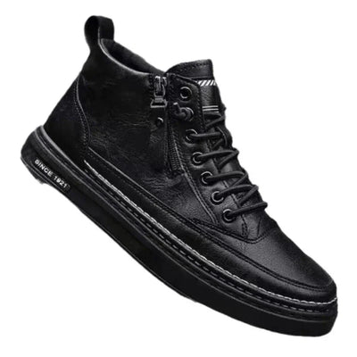 Handmade Leather Casual Shoes for Men Design Sneakers Man Comfortable High Top Boots Men's Loafers Platform Moccasins Driving