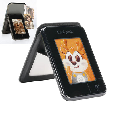 Magnetic Phone Card Wallet Holder Compact DIY Projection Multifuncitonal NFC Magnetic Phone Wallet Ink Screen for Mobile Phone