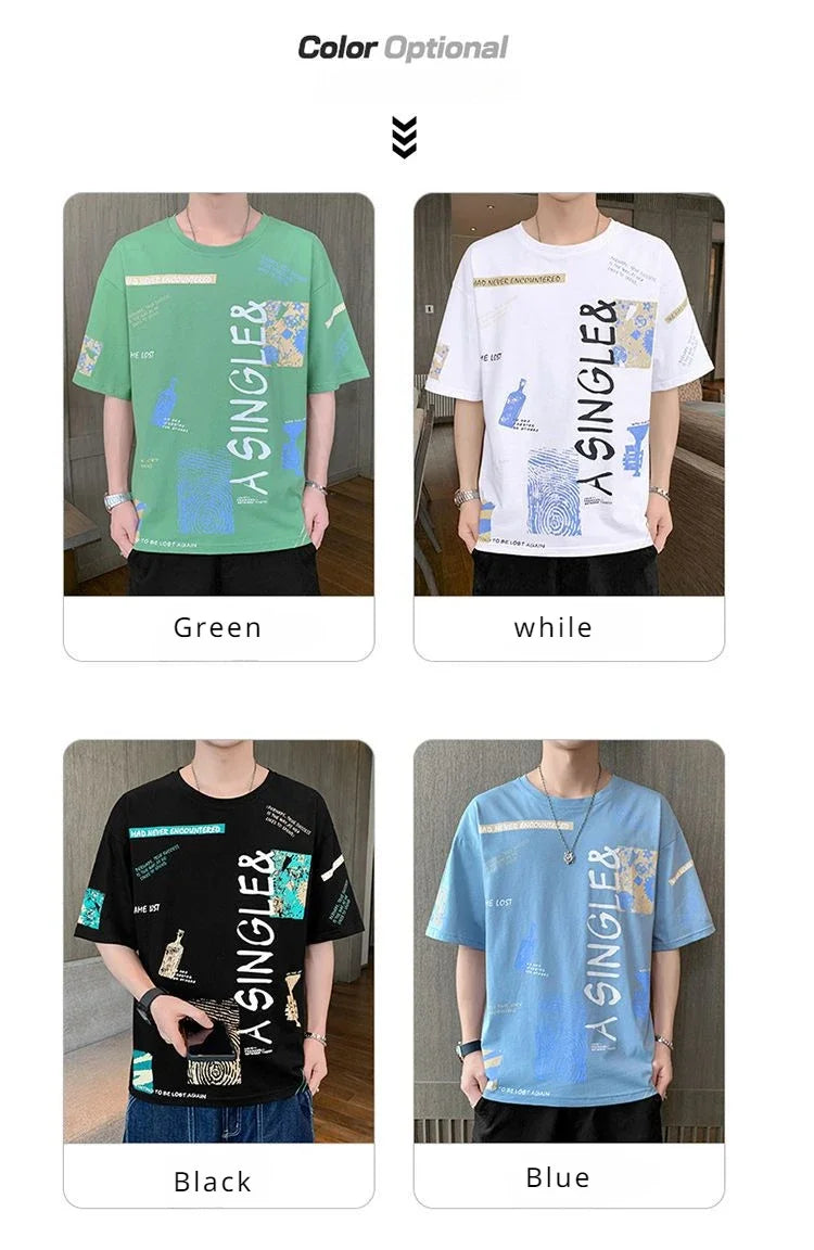 Men New T Shirt  Fashion Novelty  T Shirt   Tops Shirts Tee T-Shirt Crew Neck Streetwear Retro Style Multiple Colors Available