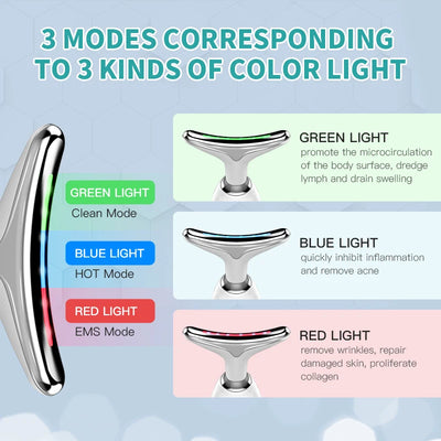 New 3 Colors Neck Face Beauty Device Facial Lifting Machine Skin Tighten Reduce Double Chin Anti Wrinkle Remove Lifting Massager