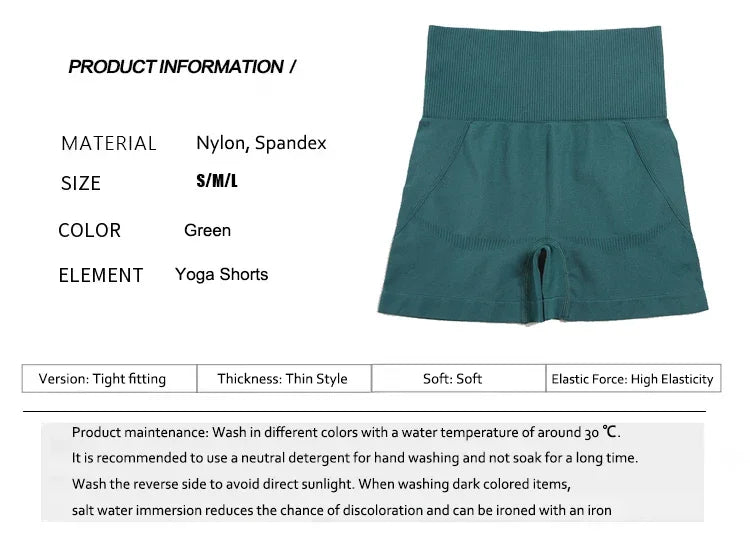 WAREBALL Sports Shorts For Women Cycling Jogging Fitness High Waist Booty Push Up Gym Shorts Female Tight Leggings Yoga Clothing