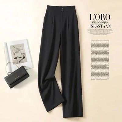 Suit Wide Leg Pants for Women in Summer with A High Waistline  2023 New Loose and Slim Straight Tube Casual Chiffon Pants