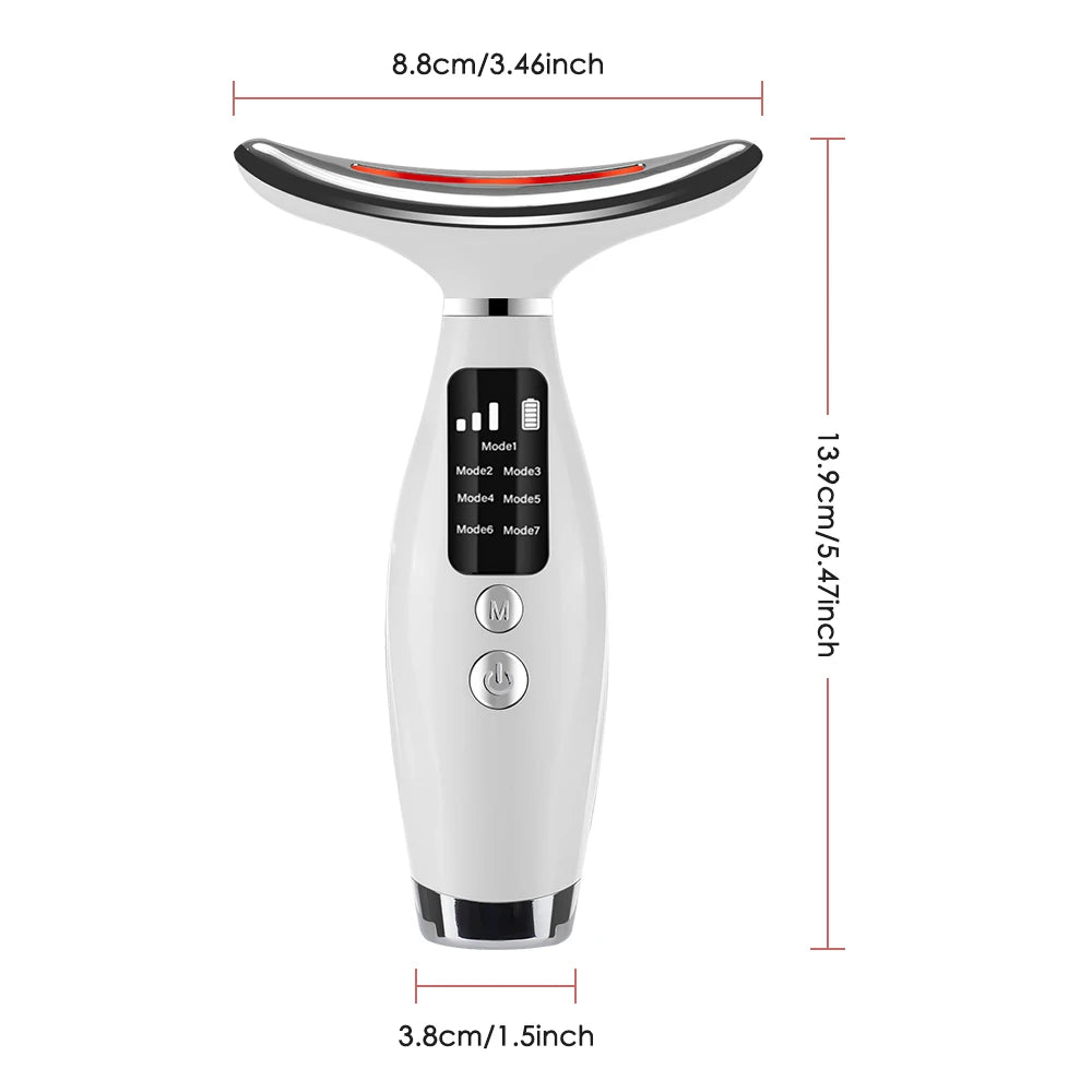 Electric Neck Lifting Beauty Device 7 Modes Facial Massager LED Lights Vibration Face Massage Double Chin Neck Lifting Massagers