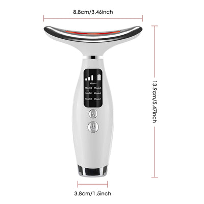 Electric Neck Lifting Beauty Device 7 Modes Facial Massager LED Lights Vibration Face Massage Double Chin Neck Lifting Massagers