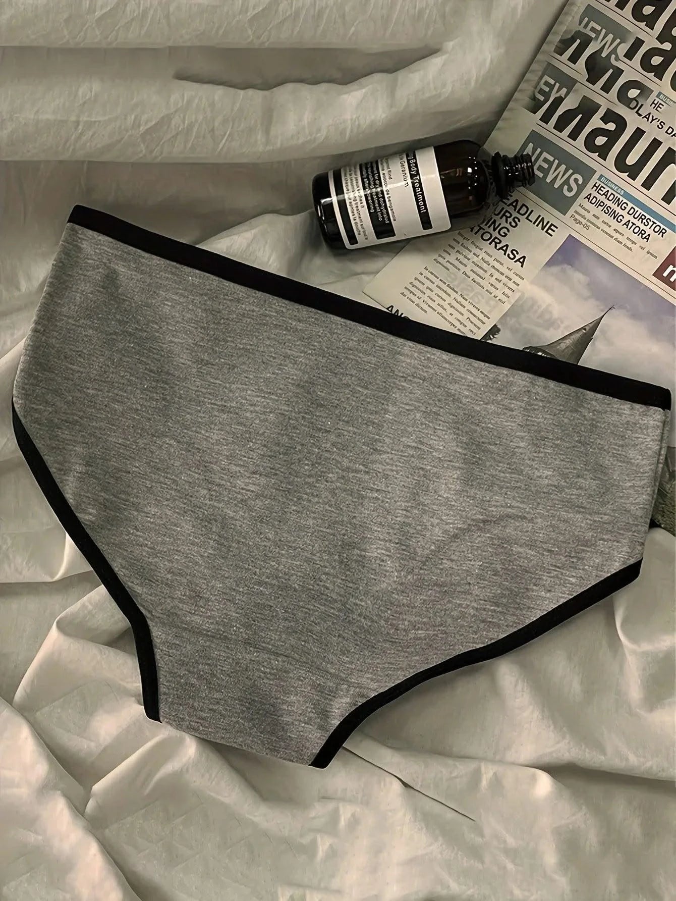 Women Panties Mid-Waist Cotton Solid Simple Sports Underwear Girls'S Briefs Comfortable Breathable Female's Lingerie