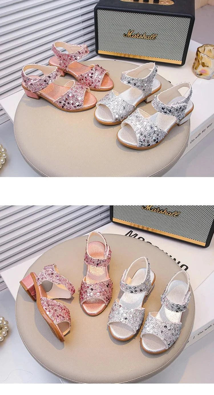 Princess Sandals for Girls | Dance Performance Shoes | Wedding High Heels 2025 Summer New