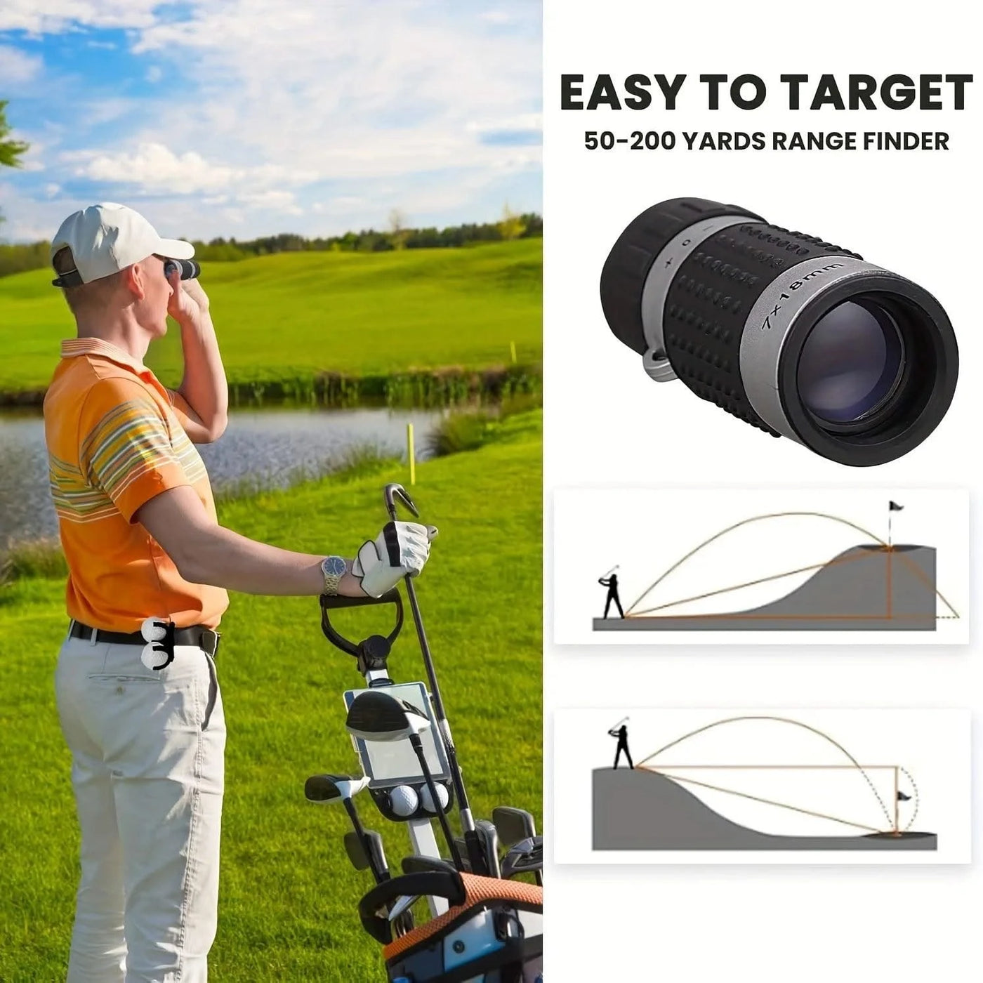 Complete Golf Accessories Set, Including Golf Balls, Golf Tees, Divot Tool, Rangefinder Golf Brush, Golf, for Men and Women