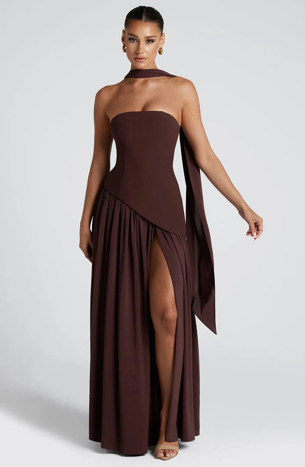 Dresses Summer Women's Chic Tube Top Hanging Neck Holiday Dress Women's Street Fashion Party Long DressFashionable temperament h