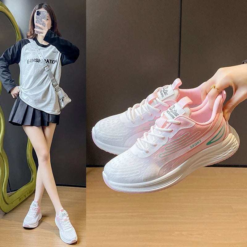 Women Shoes Breathable All-match Mesh Shoes Casual Sports Trendy Shoes Female Wear-resistant Running Shoes for Women